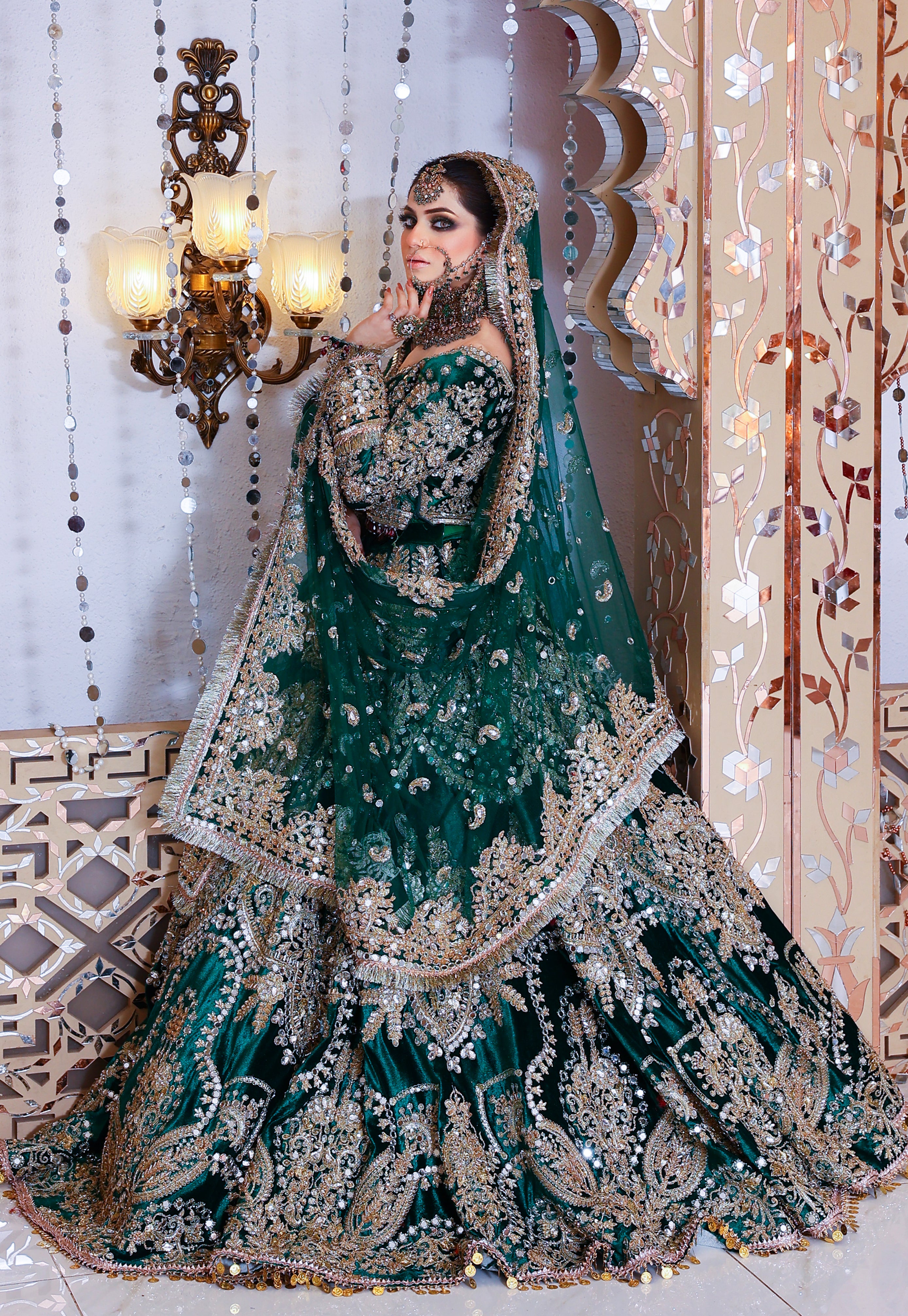 strapless open back dress Kashee's Bridal Wear – KBW-056 | Luxury Hand-Embellished Bridal Lehenga