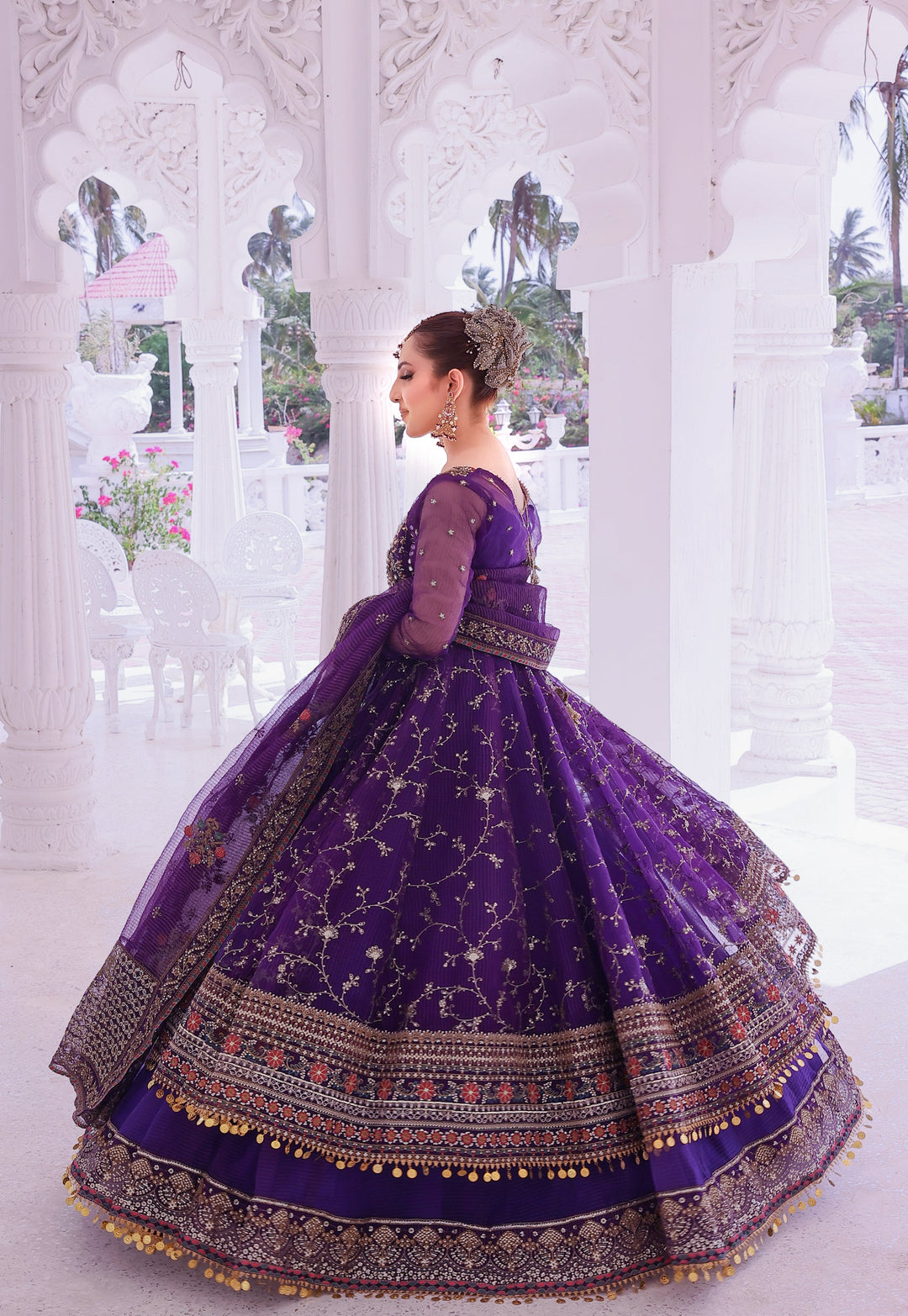 Front Open Style Peshwas Unstitched | Naina Lage | UKFOP-003