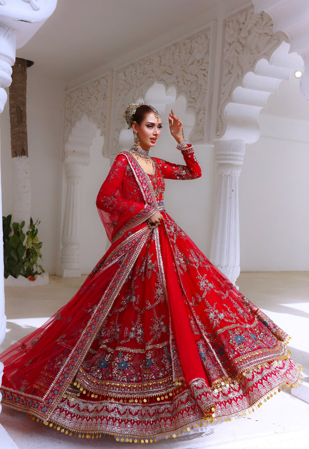 Front Open Style Peshwas Unstitched | Naina Lage | UKFOP-004