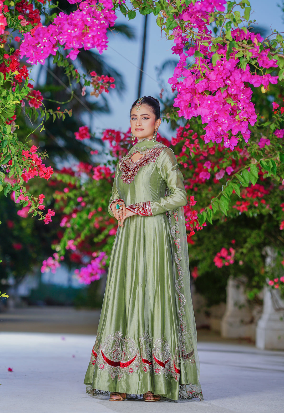 Kalidar Peshwas | Naina Lage | KKDP-006 Soft Sage Green |