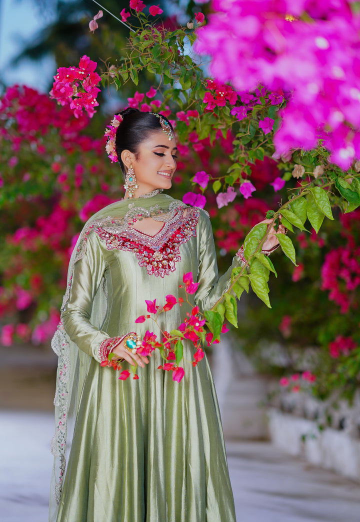 Kalidar Peshwas | Naina Lage | KKDP-006 Soft Sage Green |