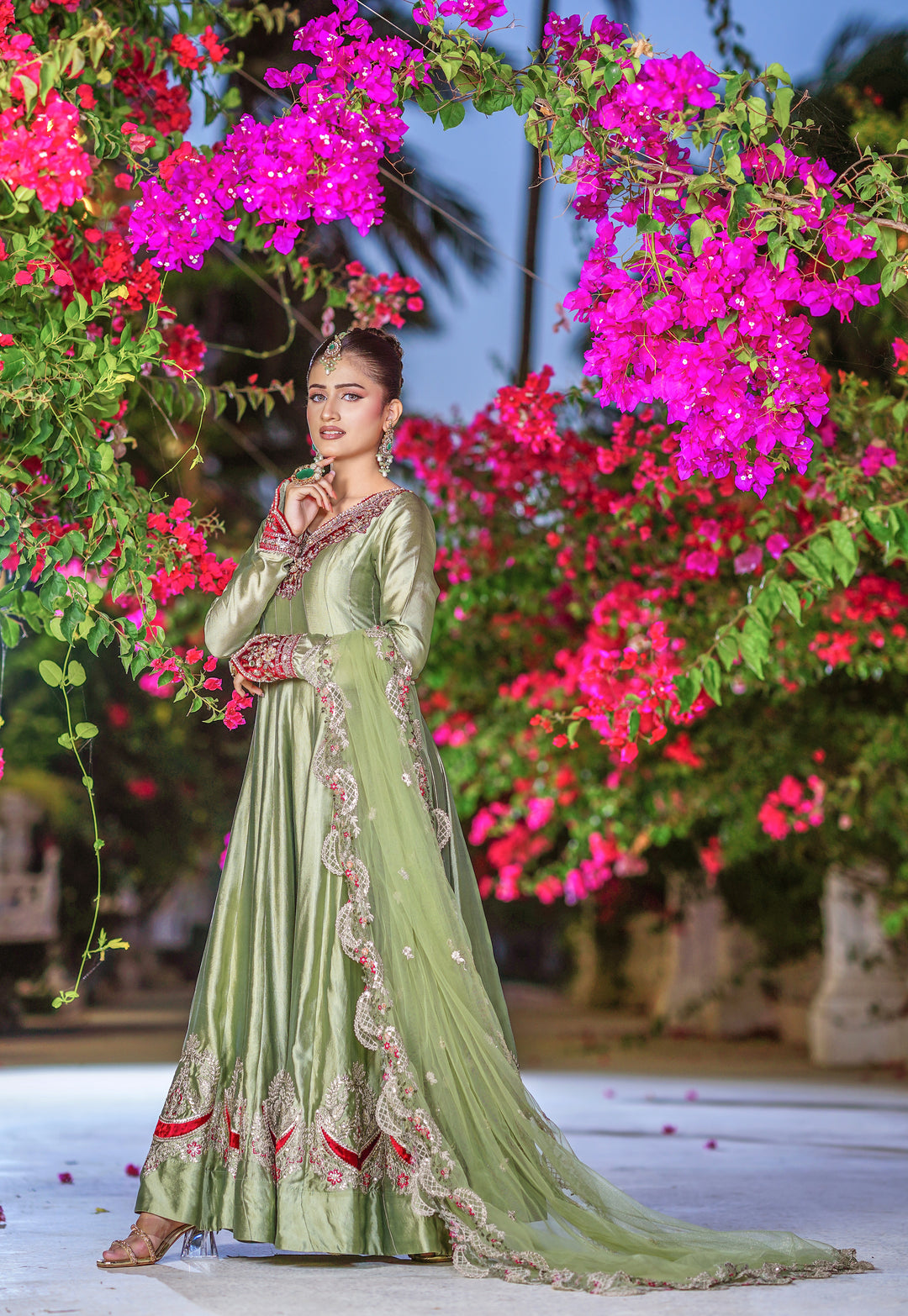 Kalidar Peshwas | Naina Lage | KKDP-006 Soft Sage Green |