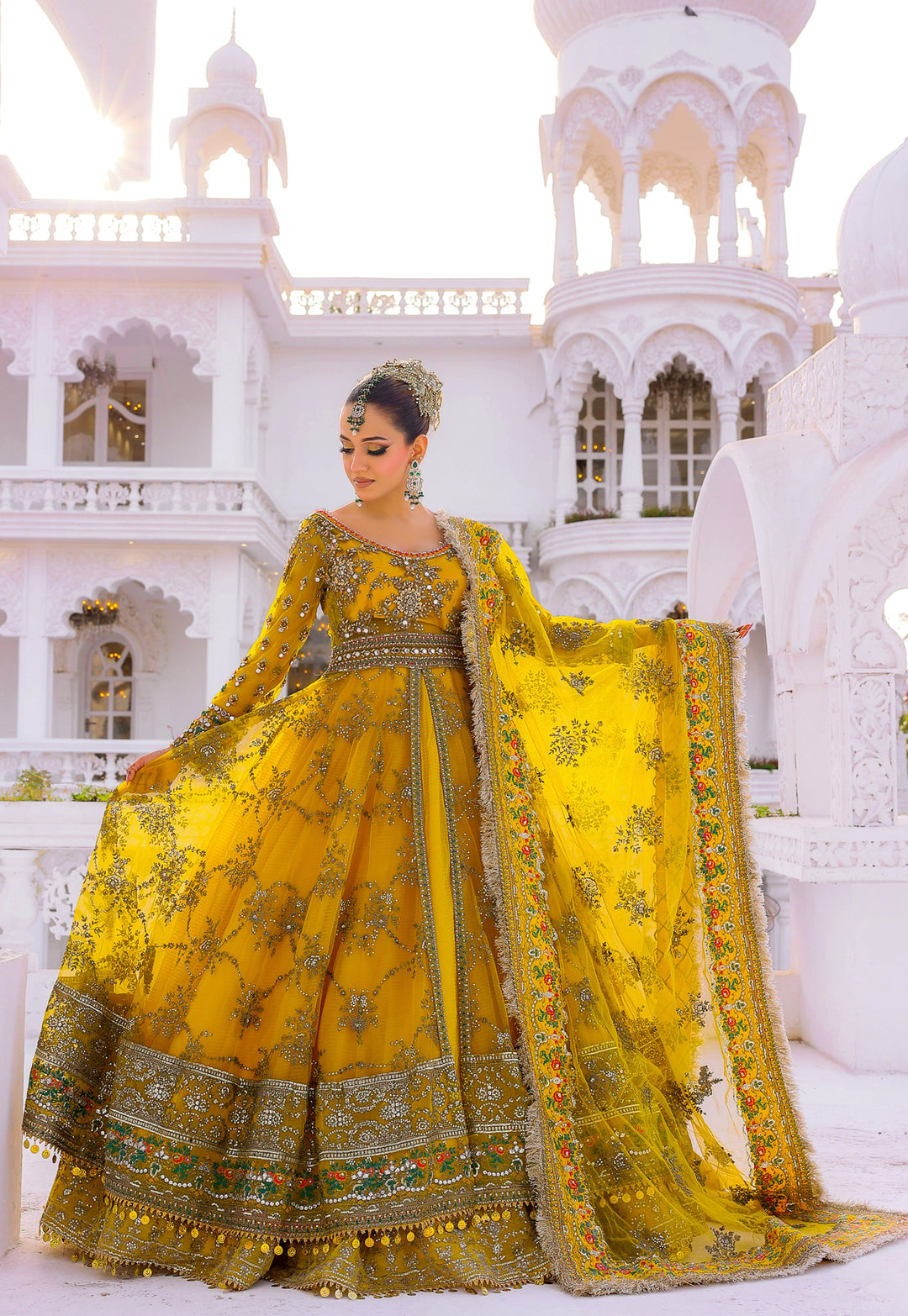 Front Open Style Peshwas Unstitched | Naina Lage | UKFOP-008