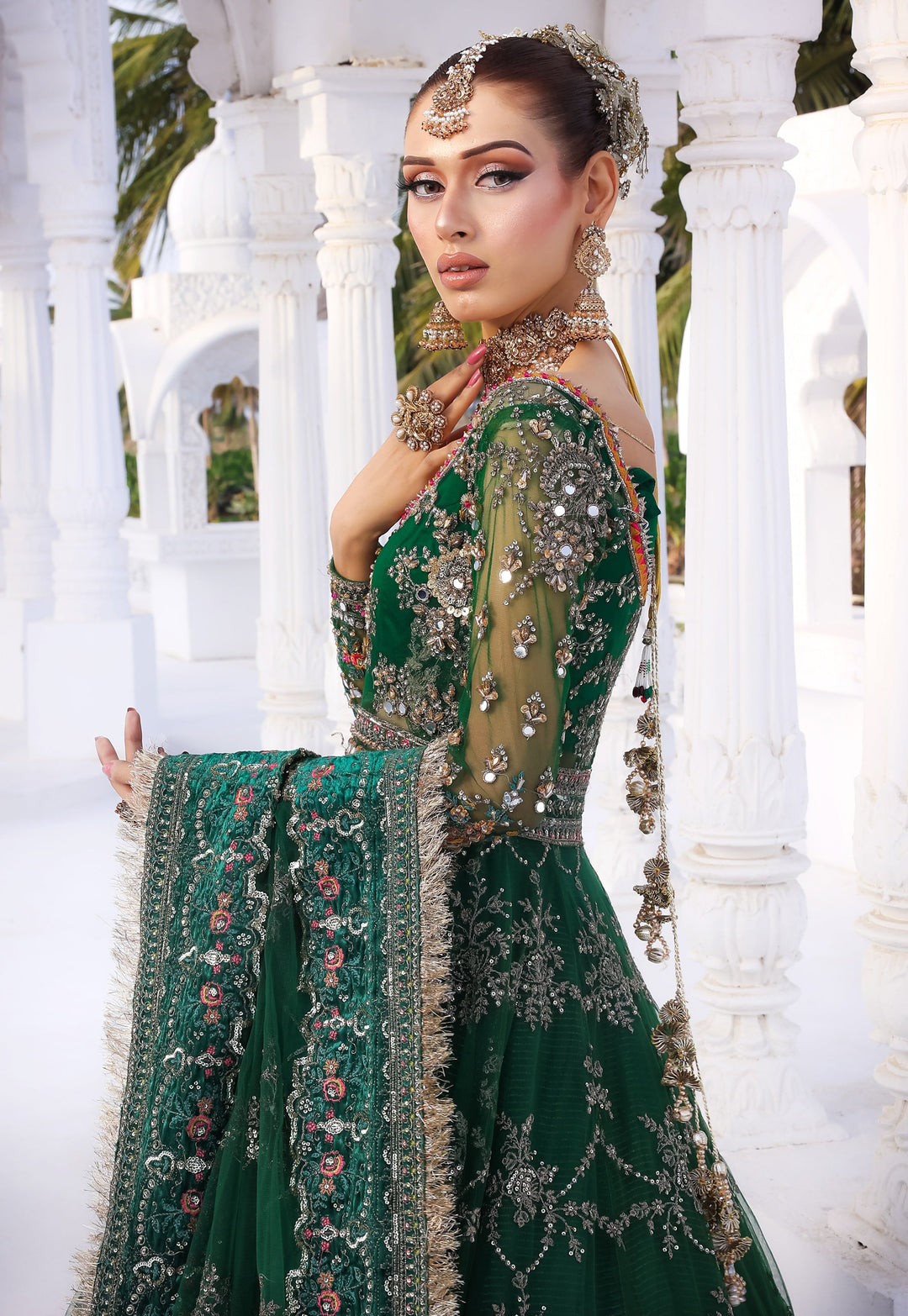 Front Open Style Peshwas Unstitched | Naina Lage | UKFOP-007