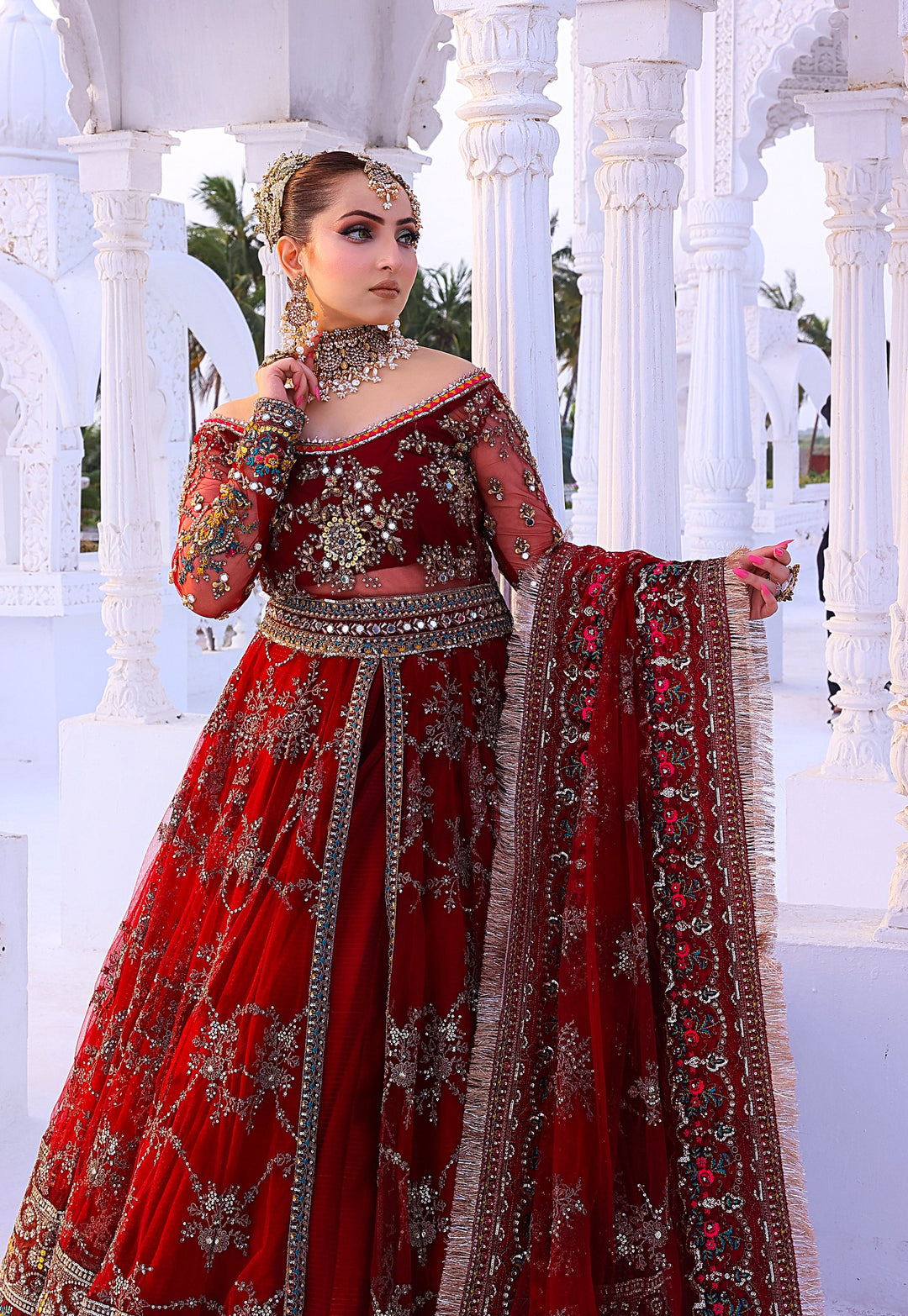 Front Open Style Peshwas Unstitched | Naina Lage | UKFOP-005