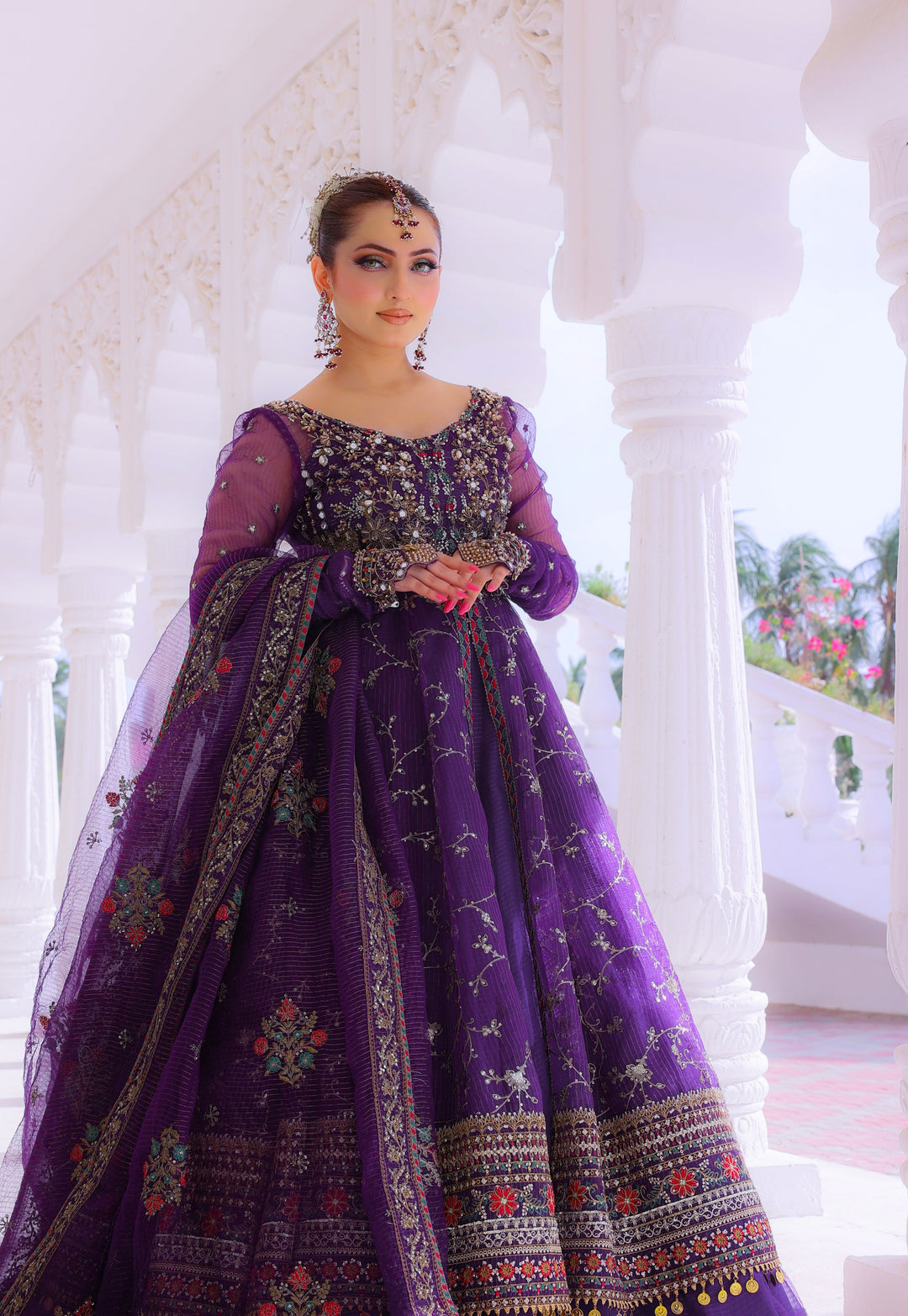 Front Open Style Peshwas Unstitched | Naina Lage | UKFOP-003