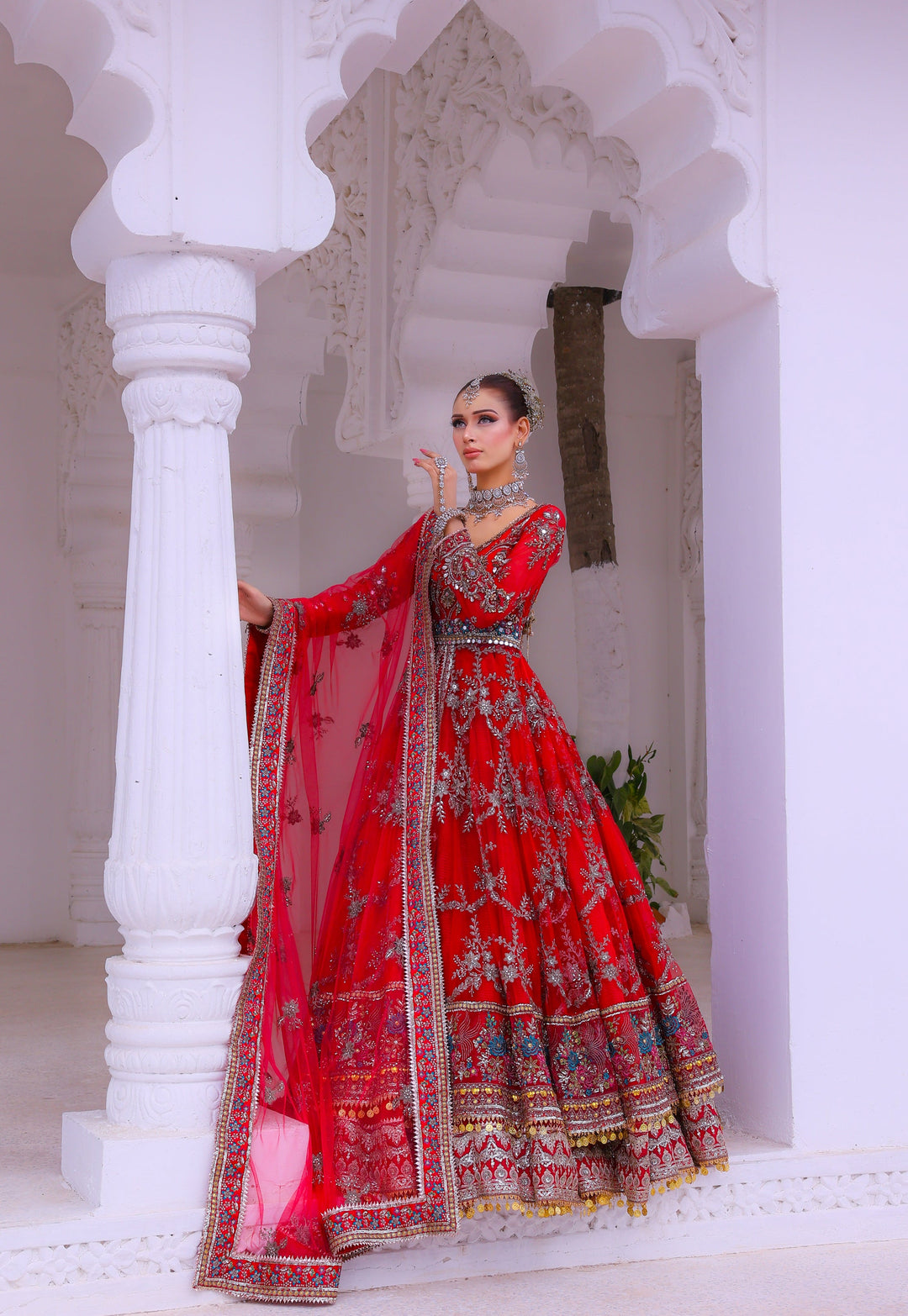 Front Open Style Peshwas Unstitched | Naina Lage | UKFOP-004