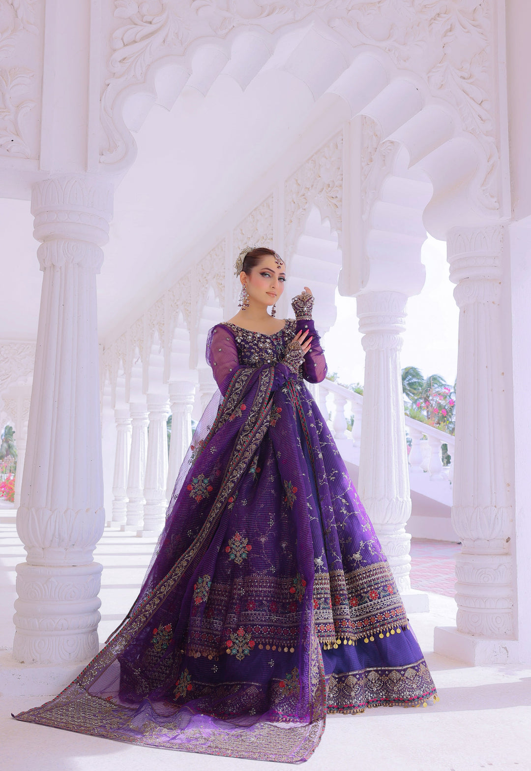 Front Open Style Peshwas Unstitched | Naina Lage | UKFOP-003