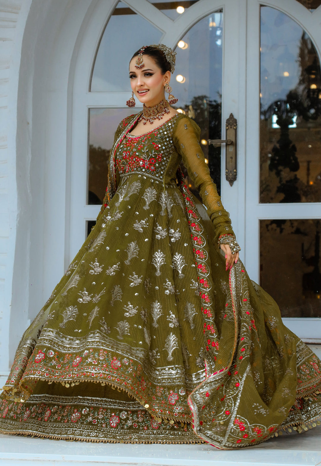 Front Open Style Peshwas Unstitched | Naina Lage | UKFOP-001