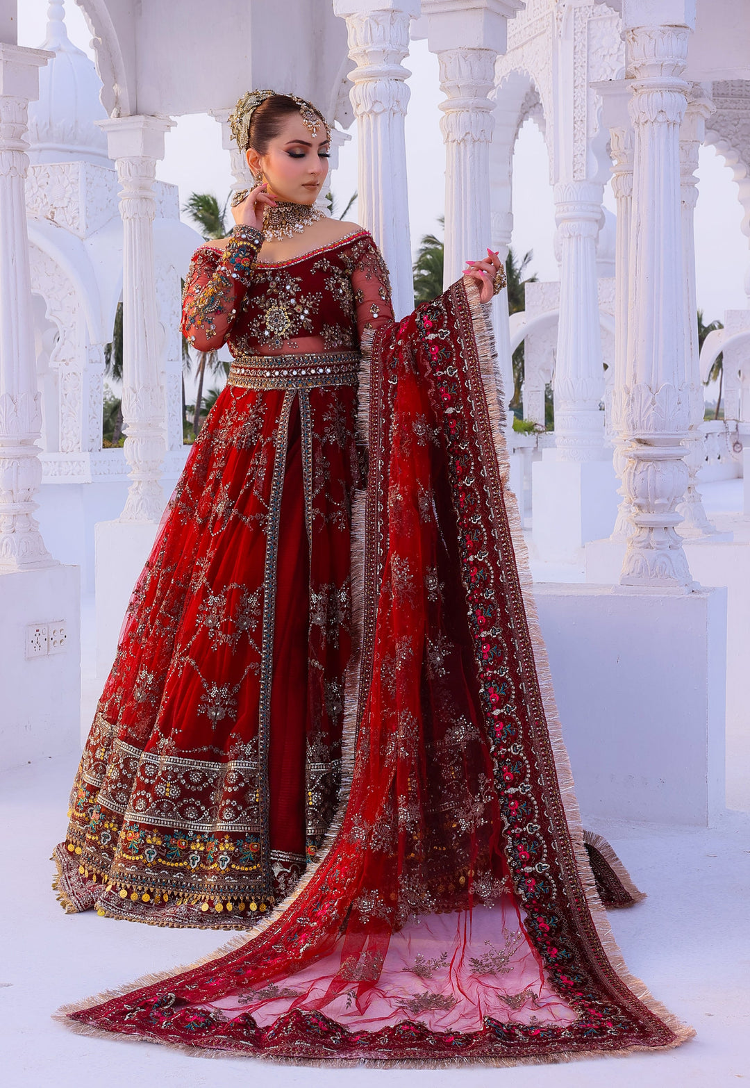 Front Open Style Peshwas Unstitched | Naina Lage | UKFOP-005