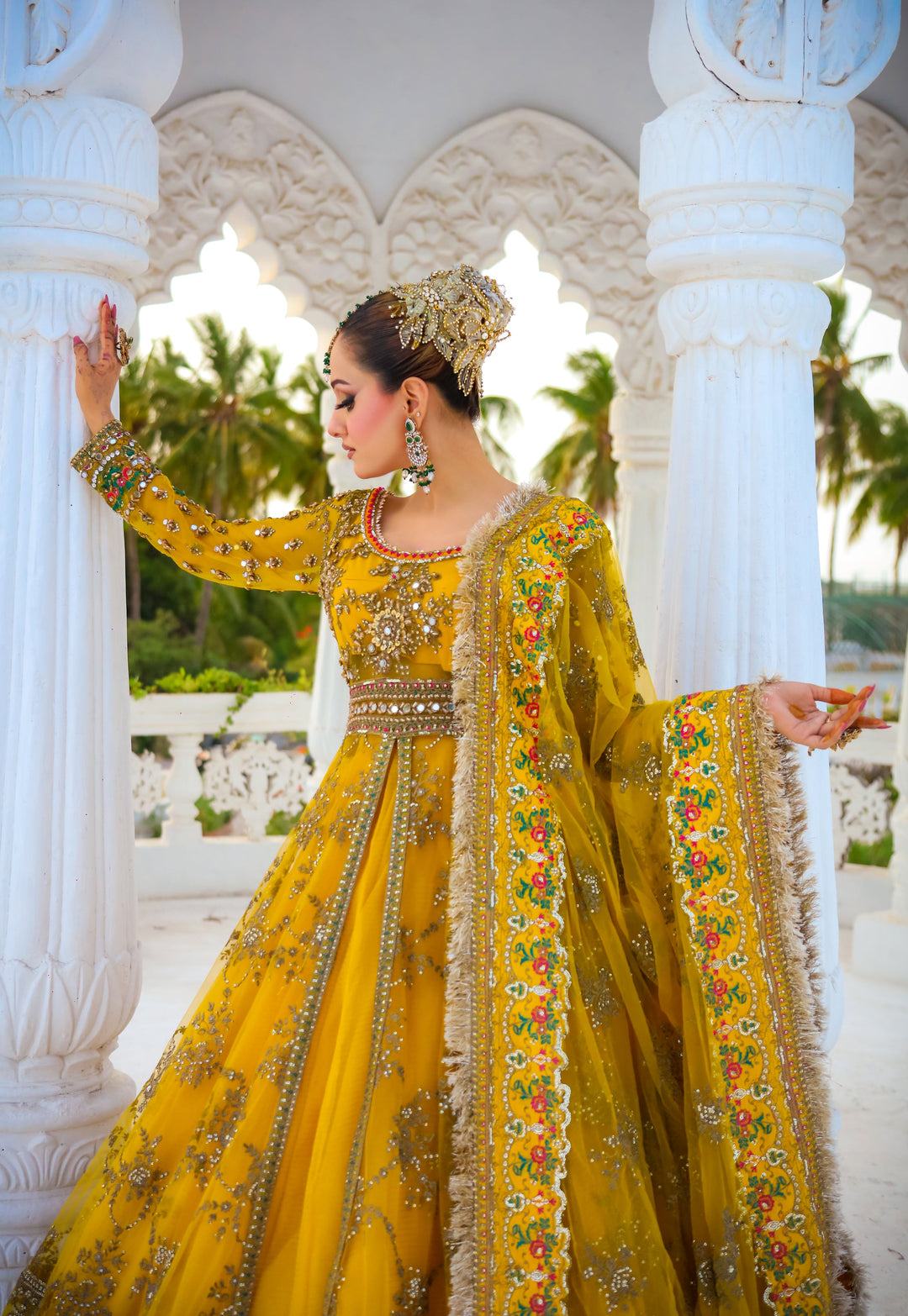 Front Open Style Peshwas Unstitched | Naina Lage | UKFOP-008