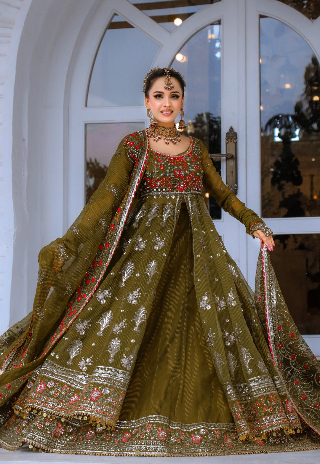 Front Open Style Peshwas Unstitched | Naina Lage | UKFOP-001