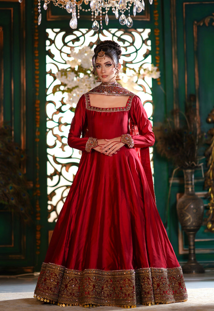 Kalidar Peshwas Unstitched | Naina Lage | KKDP-005 RED |