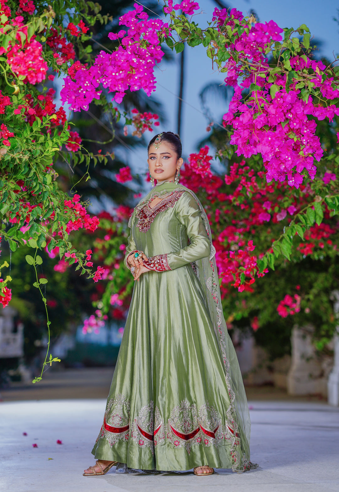 Kalidar Peshwas | Naina Lage | KKDP-006 Soft Sage Green |