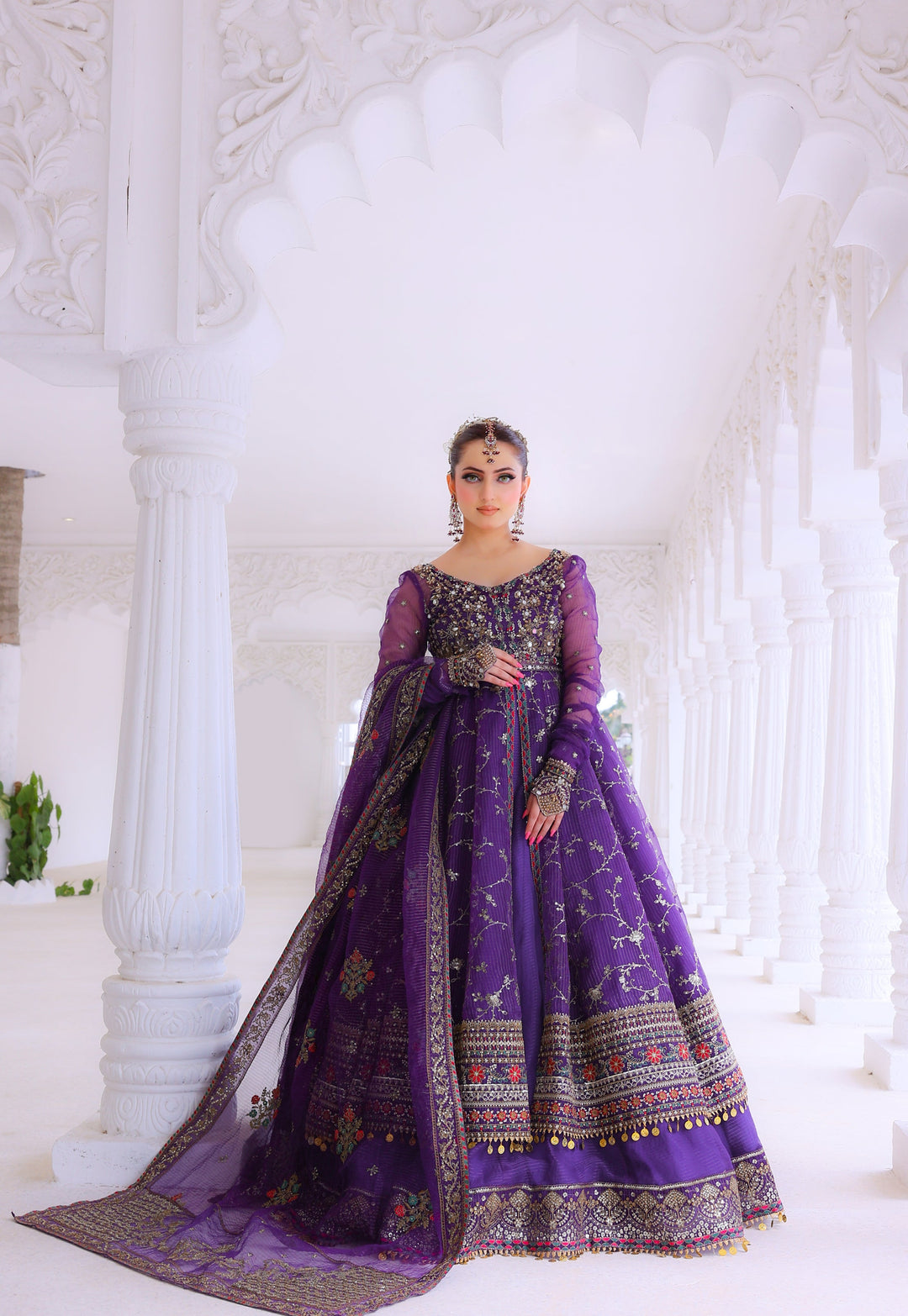 Front Open Style Peshwas Unstitched | Naina Lage | UKFOP-003