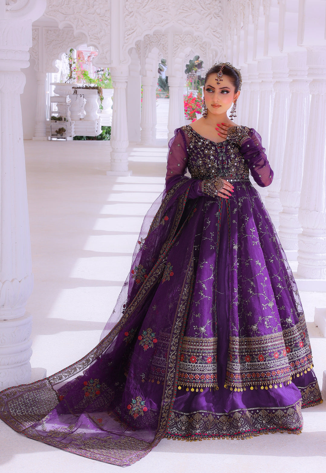 Front Open Style Peshwas Unstitched | Naina Lage | UKFOP-003
