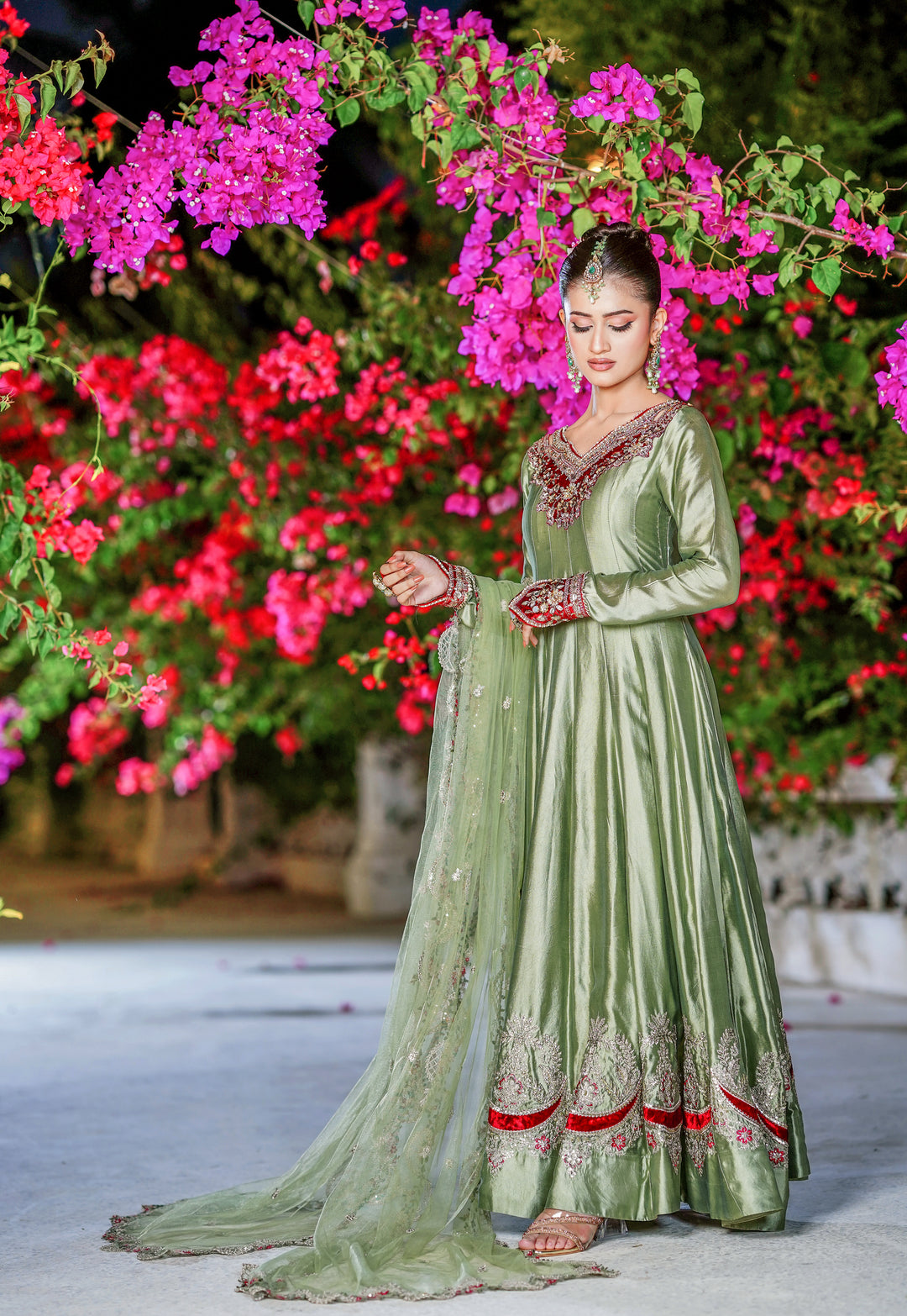 Kalidar Peshwas | Naina Lage | KKDP-006 Soft Sage Green |