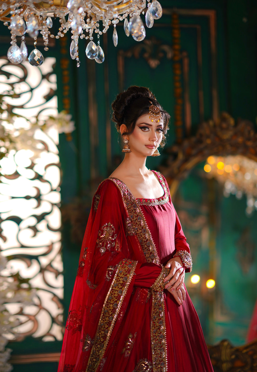 Kalidar Peshwas Unstitched | Naina Lage | KKDP-005 RED |