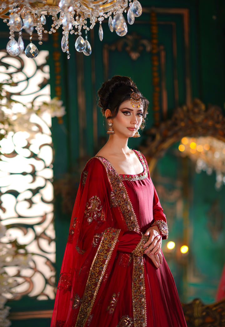 Kalidar Peshwas Unstitched | Naina Lage | KKDP-005 RED |
