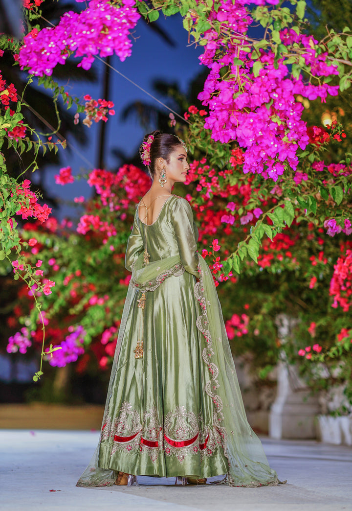 Kalidar Peshwas | Naina Lage | KKDP-006 Soft Sage Green |