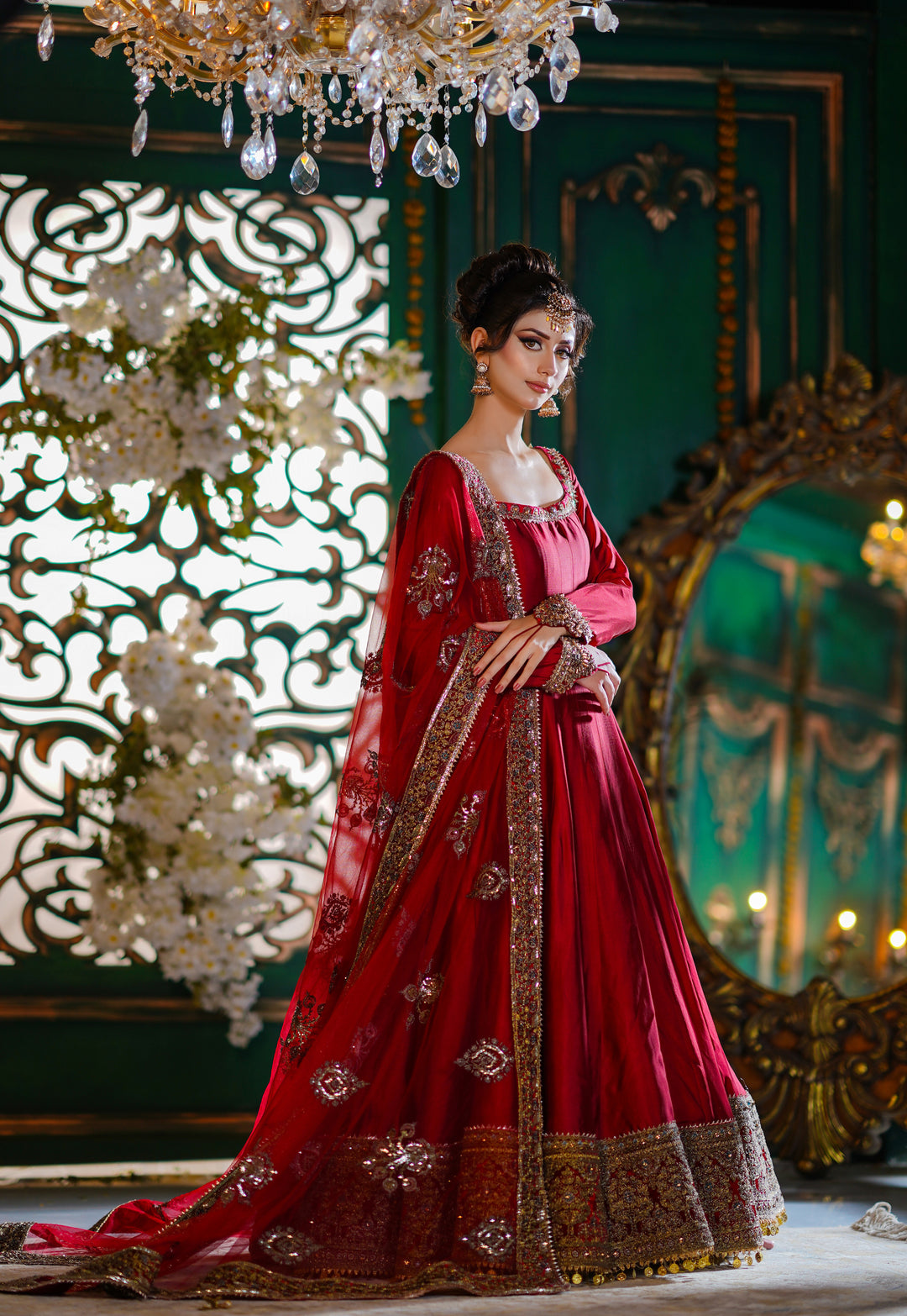 Kalidar Peshwas Unstitched | Naina Lage | KKDP-005 RED |