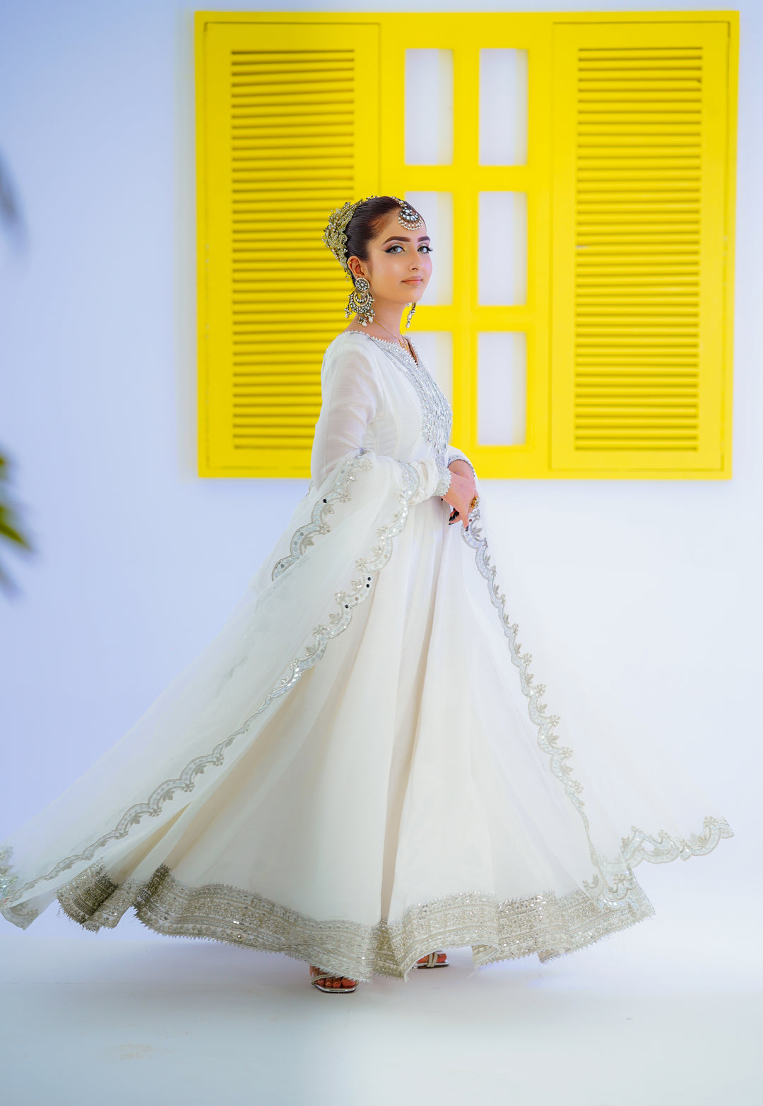 Kalidar Peshwas | Naina Lage | KKDP-005 White |
