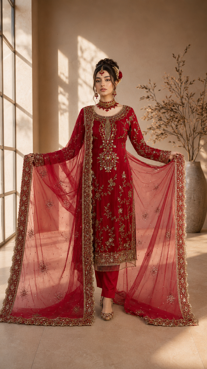 Kashee’s Mehrunnisa Red Collection Vol-1