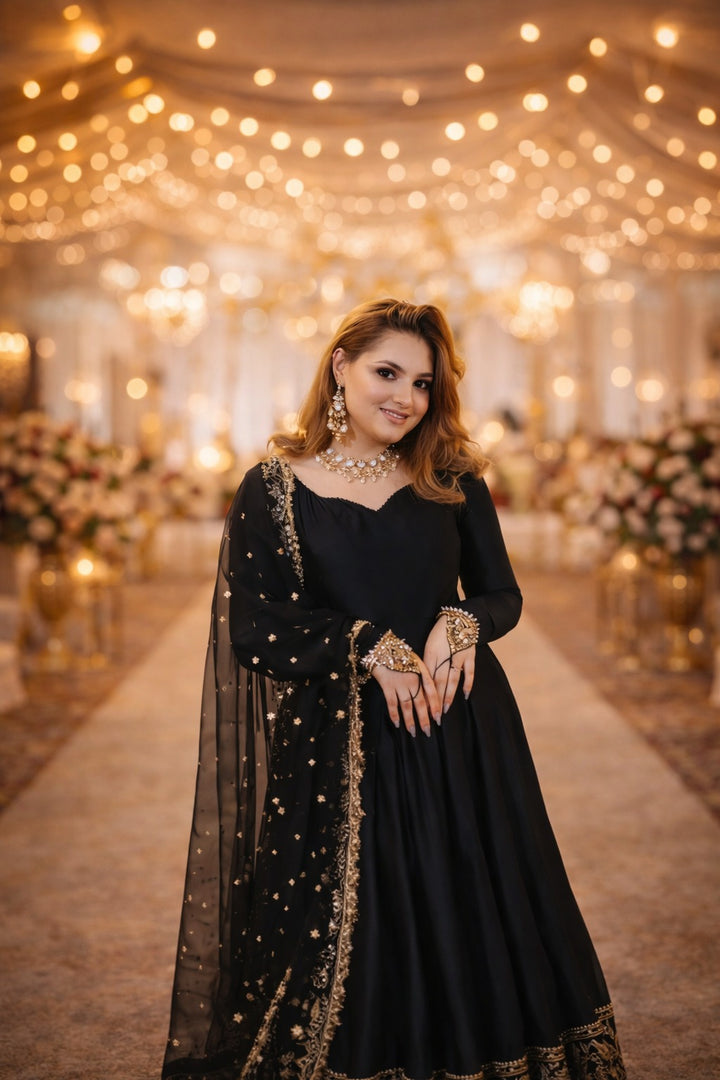 Kalidar Peshwas Unstitched | Naina Lage | KPU-006 BLACK |