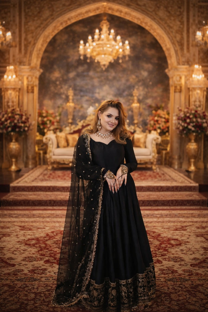 Kalidar Peshwas Unstitched | Naina Lage | KPU-006 BLACK |